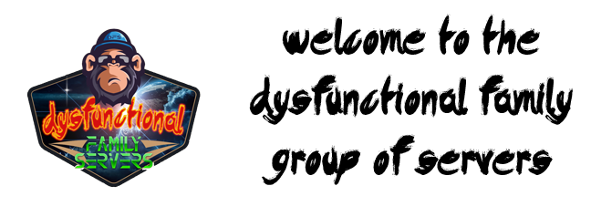logo welcome to the dysfunctional family group of servers